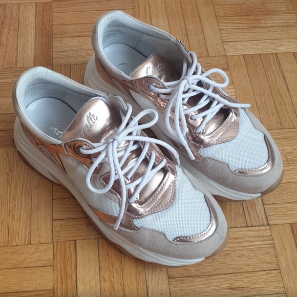 L’INTERVALLE Rose Gold Chunky Platform Sneakers - Picture 6 of 7